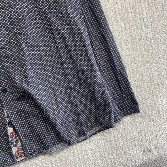 Soul of London Colorful Floral AOP Cotton Semi-Fitted Shirt Men’s XL 17.5 Dress - Picture 6 of 14